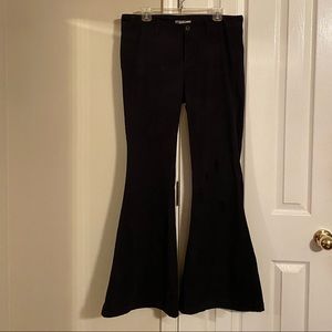 Free People Wide Leg Black Jeans